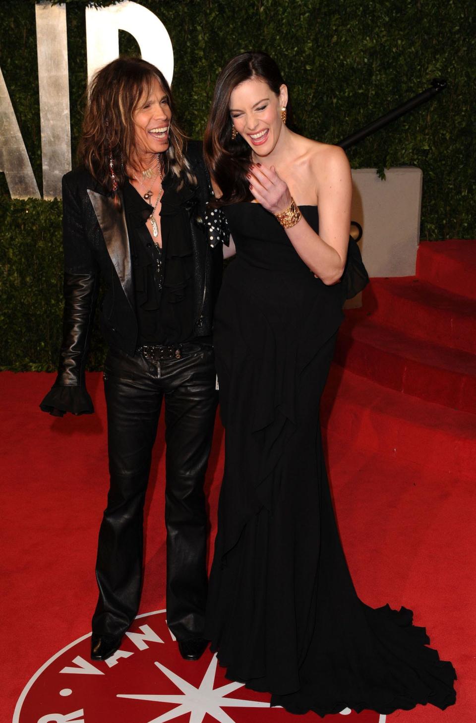Steven Tyler and Liv Tyler at the 2011 Vanity Fair Oscar party.