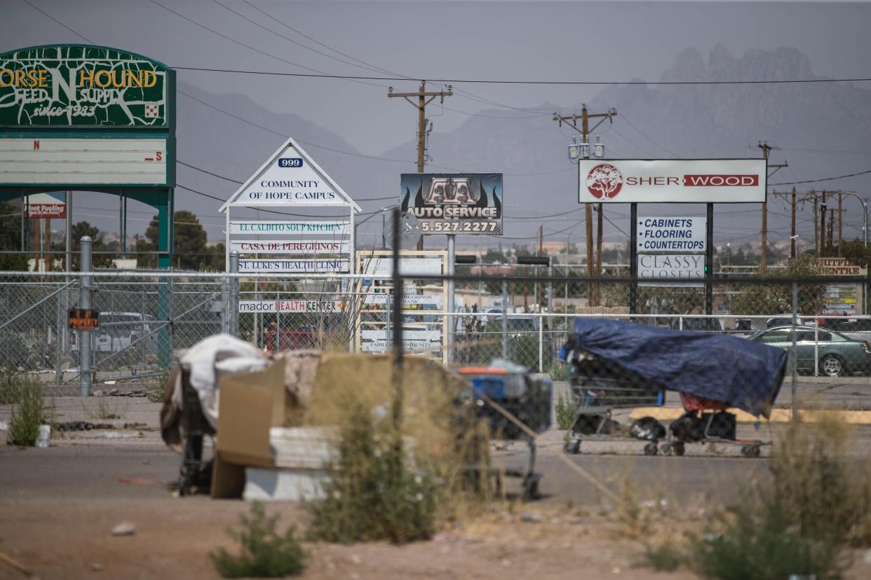 The Community of Hope campus is seen from a dirt lot recently purchased by the city for potential future Community of Hope expansion on Tuesday, June 22, 2021.