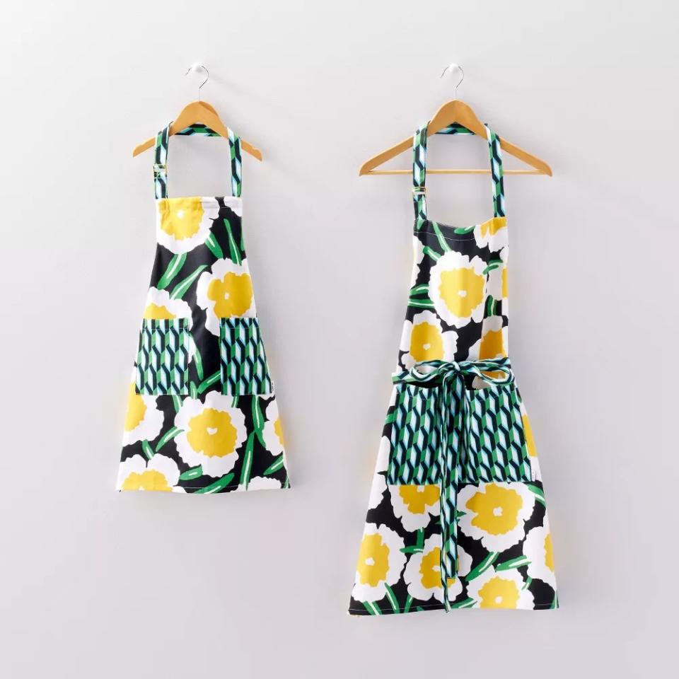 Arrow Geo Green/Yellow Poppy Adult Cooking Apron