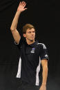 ADELAIDE, AUSTRALIA - MARCH 22: Thomas Fraser-Holmes of Australia waves to the crowd during the official 2012 Australian Olympic Games Swimming Team Announcement at the South Australian Aquatic & Leisure Centre on March 22, 2012 in Adelaide, Australia. (Photo by Quinn Rooney/Getty Images)