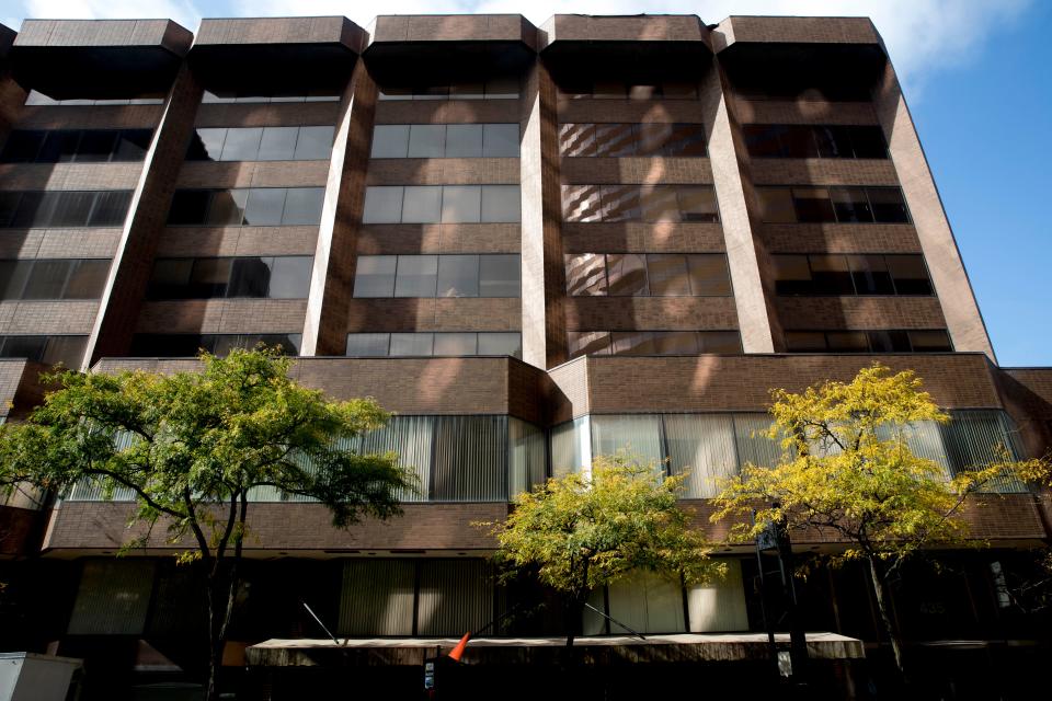 A view of the building at 435 Elm St. in Downtown.