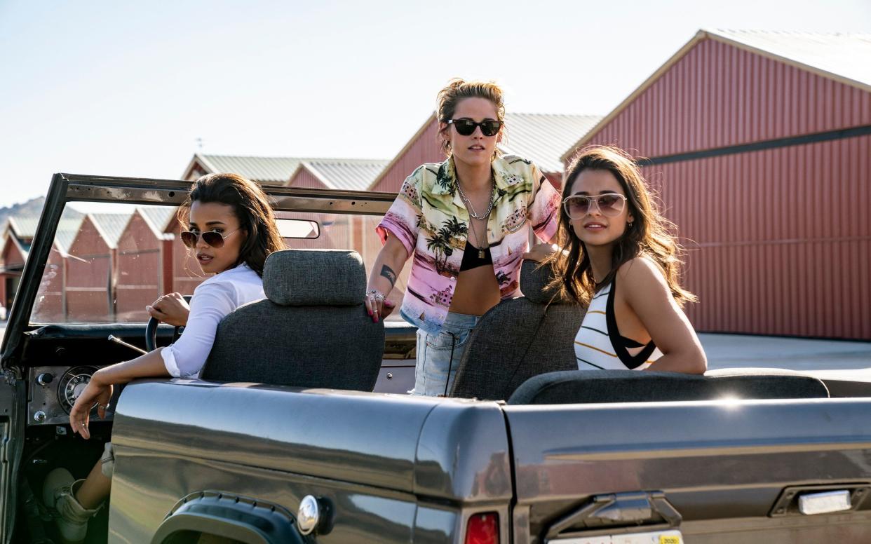 Ella Balinska, Kristen Stewart, and Naomi Scott in Charlie's Angels - Sony Pictures