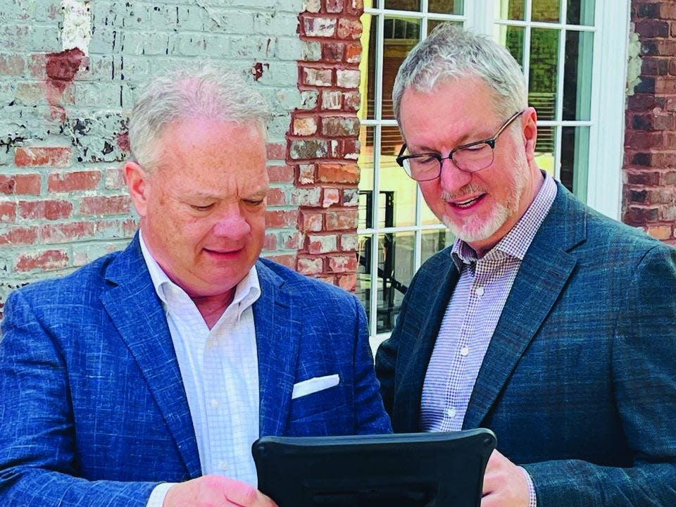 Chris Cole, left, and Steve Koenemann own MD Care Group, which provides virtual medical services – including urgent care, primary care, dermatological care, and mental health care.
