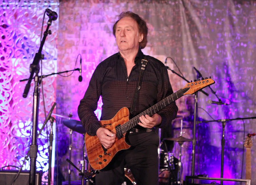 LOS ANGELES, CA – MAY 01: Musician Denny Laine performs onstage during BritWeek’s 10th Anniversary VIP Reception & Gala at Fairmont Hotel on May 1, 2016 in Los Angeles, California. (Photo by Randy Shropshire/Getty Images for Britweek)
