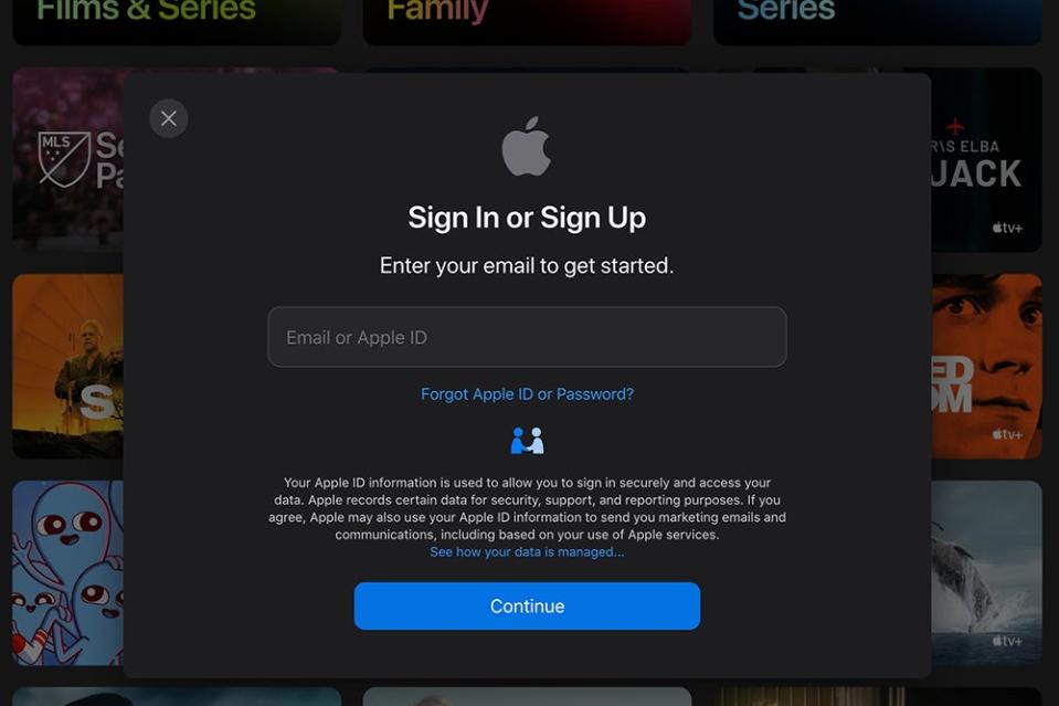Screenshot of Apple TV app in a browser.