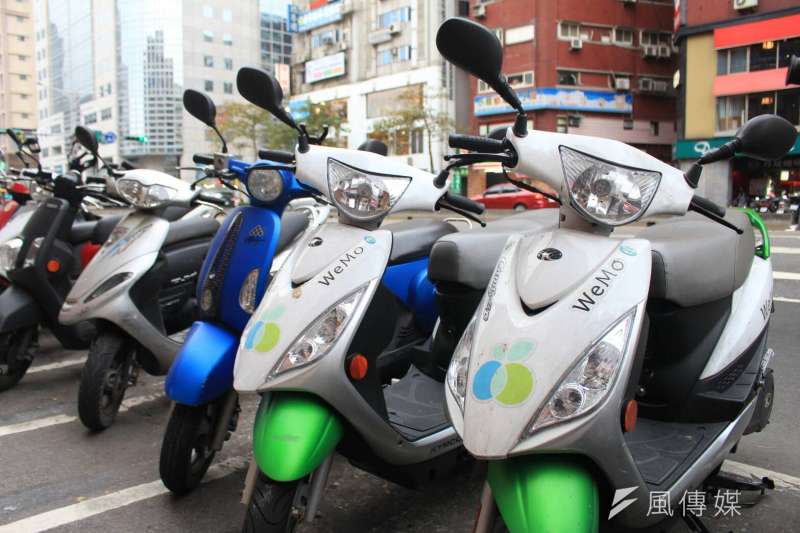 共享機車Umotor上路1年多　1000輛電動機車遍及北市11區，合作廠商是WeMo Scooter。（方炳超攝）