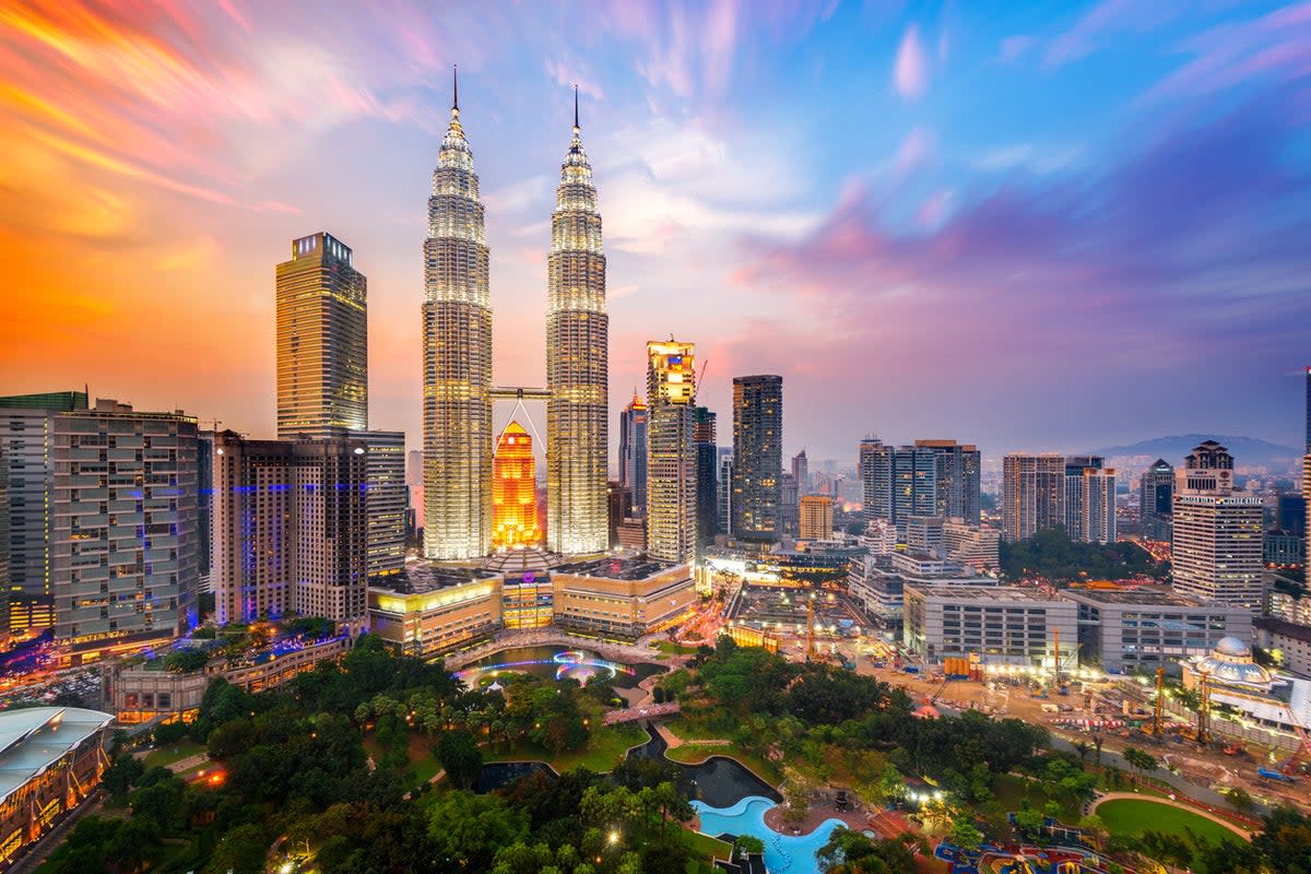 A view of Kuala Lumpur and the Petronas Towers, formerly the tallest buildings in the world (Getty Images/iStockphoto)