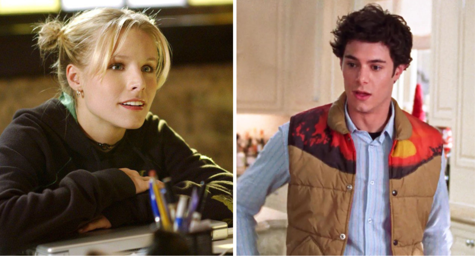 Kristen Bell played Veronica Mars (and was the voice of Gossip Girl) and Adam Brody played Seth Cohen in The O.C. Credit: Warner Bros. Television 