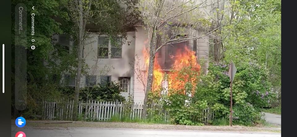 Multiple fire departments responded to a 5-alarm house fire on Patriots Rd. in Templeton on Friday.