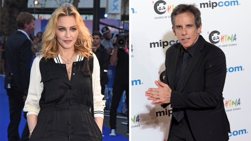 Madonna and Ben Stiller (Credit: Getty)