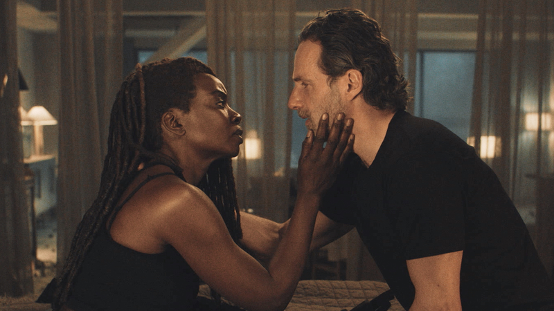 Danai Gurira and Andrew Lincoln in The Walking Dead: The Ones Who Live