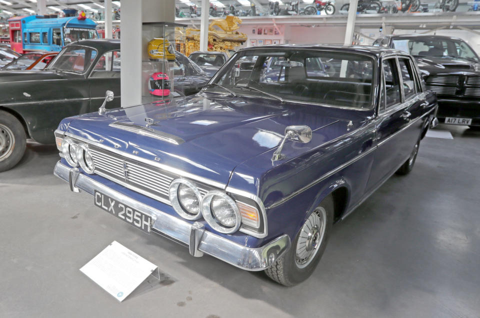 <p>Just about a contemporary of the Fiat 130, the slab-sided Ford Zephyr/Zodiac Mk4 was in production between 1966 and 1972. At the top of the model range was the Executive, complete with power steering, a sunroof, walnut dash and seatbelts.</p>