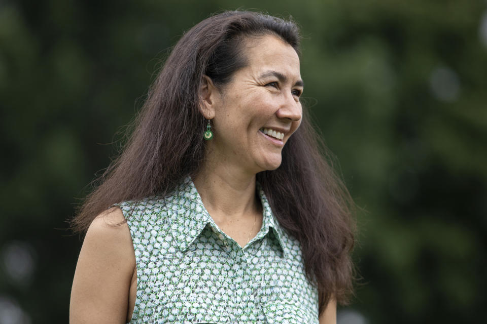 Rep.-elect Mary Peltola, D-Alaska, poses for a portrait at the U.S. Capitol in Washington on Monday, Sept. 12, 2022. (AP Photo/Amanda Andrade-Rhoades)