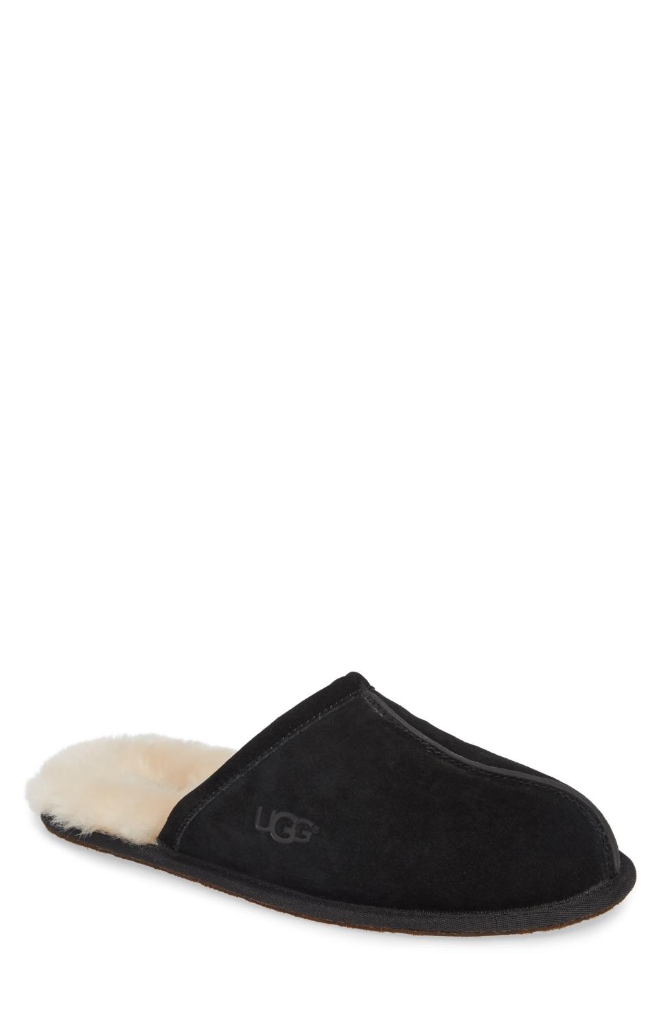 <p><strong>UGG</strong></p><p>nordstrom.com</p><p><strong>$59.96</strong></p><p><a href="https://go.redirectingat.com?id=74968X1596630&url=https%3A%2F%2Fwww.nordstrom.com%2Fs%2Fugg-scuff-slipper-men%2F2777632&sref=https%3A%2F%2Fwww.goodhousekeeping.com%2Fholidays%2Fgift-ideas%2Fg4523%2Fbirthday-gifts-for-him%2F" rel="nofollow noopener" target="_blank" data-ylk="slk:Shop Now;elm:context_link;itc:0;sec:content-canvas" class="link ">Shop Now</a></p><p>Remember when he made fun of you for wearing a robe until he got one of his own? The same goes for UGG slippers. He'll live in these suede and shearling slip-ons before, during, and after the cold weather hits. </p>