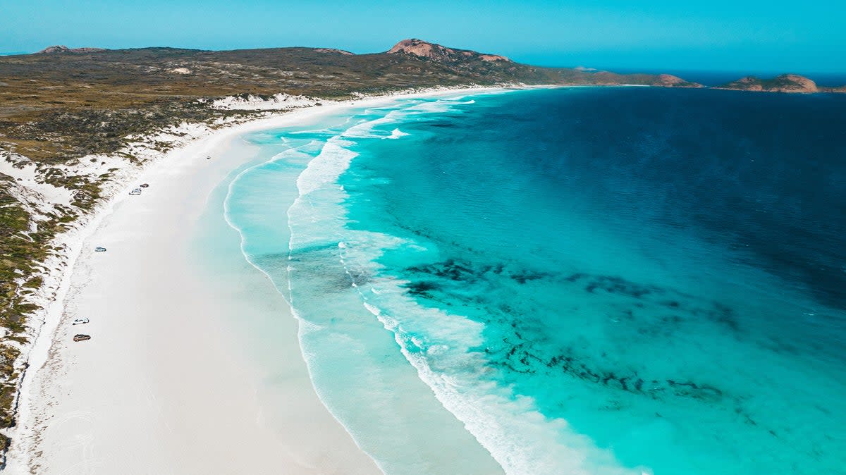 The Esperance inlet, Lucky Bay, has blinding white sands and a whole palette of turquoise waters  (Getty Images)