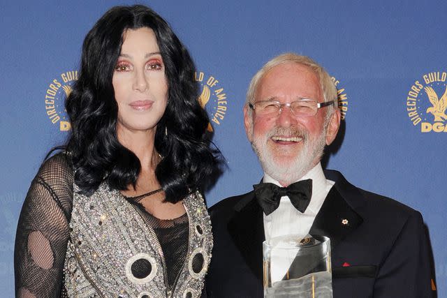 <p>Frazer Harrison/Getty</p> Cher with Norman Jewison on Jan. 30, 2010.