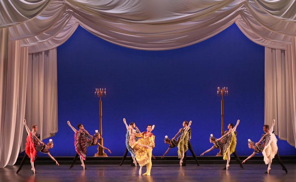 A scene from The Sarasota Ballet production of Frederick Ashton’s “Birthday Offering.”
