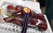 <p>It has been reported that one bunch of 30 grapes has been sold for $11,000 at an auction in Japan. This averages each grape to cost approximately $350. Ruby Roman Grapes are about the size of a ping pong ball. <i><a href="https://twitter.com/produceretailer/status/751146072563552256" rel="nofollow noopener" target="_blank" data-ylk="slk:(Photo Credit);elm:context_link;itc:0;sec:content-canvas" class="link ">(Photo Credit)</a></i></p>