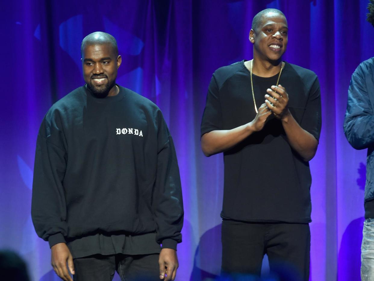 Kanye and Jay-Z both use the n-word in their songs – are we really saying white people can't sing along?: Getty Images