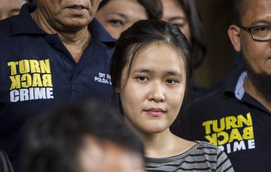 Jessica Wongso is accused of murdering her friend by lacing an iced coffee with cyanide. Photo: AAP