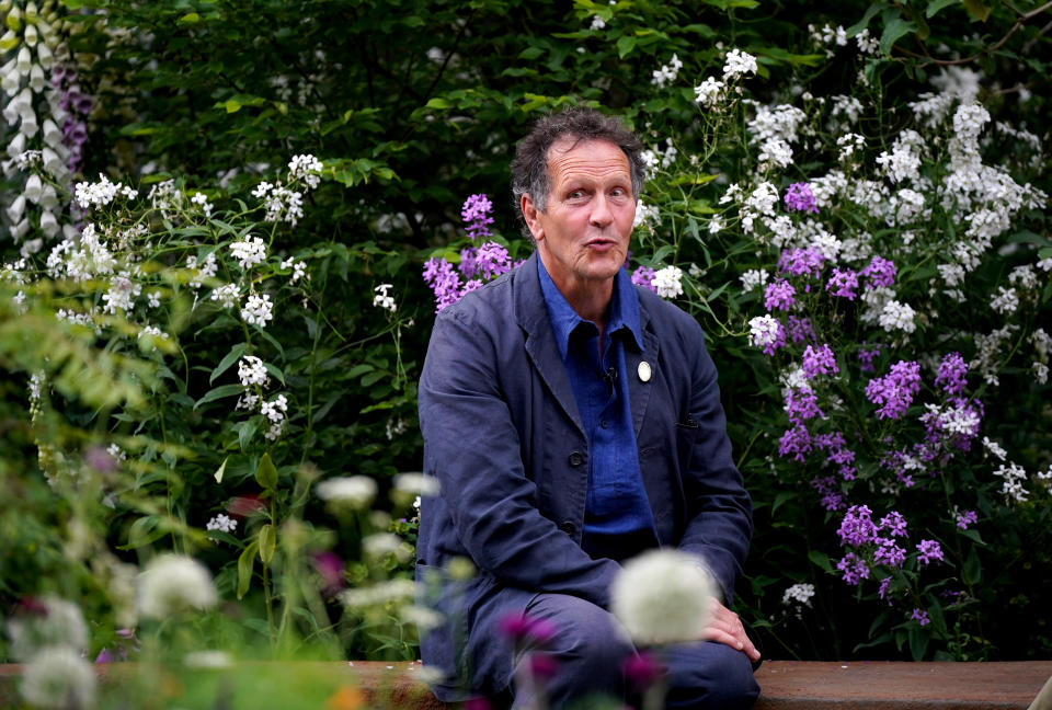 Monty Don in the BBC Studios' Our Green Planet and RHS Bee Garden during the RHS Chelsea Flower Show press day, at the Royal Hospital Chelsea, London. Picture date: Monday May 23, 2022.