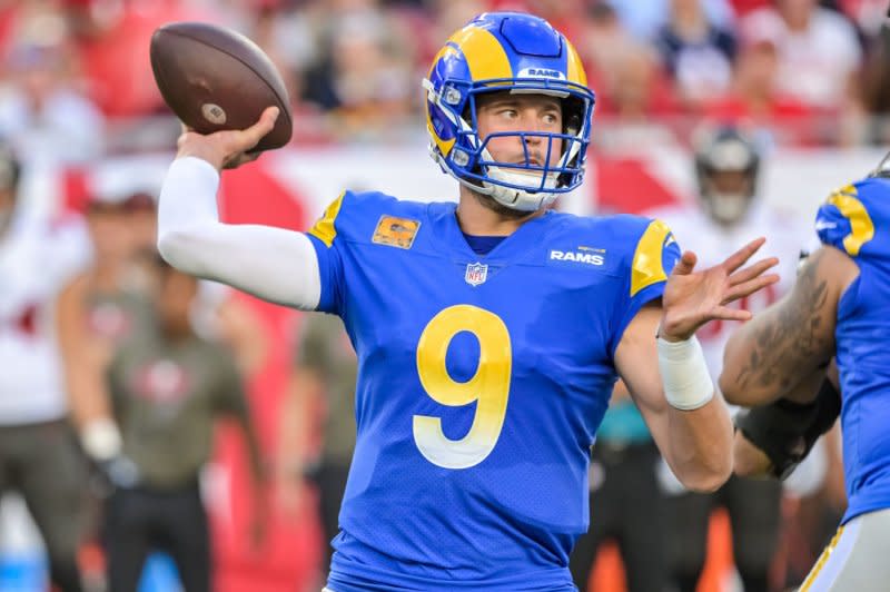 Los Angeles Rams quarterback Matthew Stafford remains a great streaming option in fantasy football. File Photo by Steve Nesius/UPI