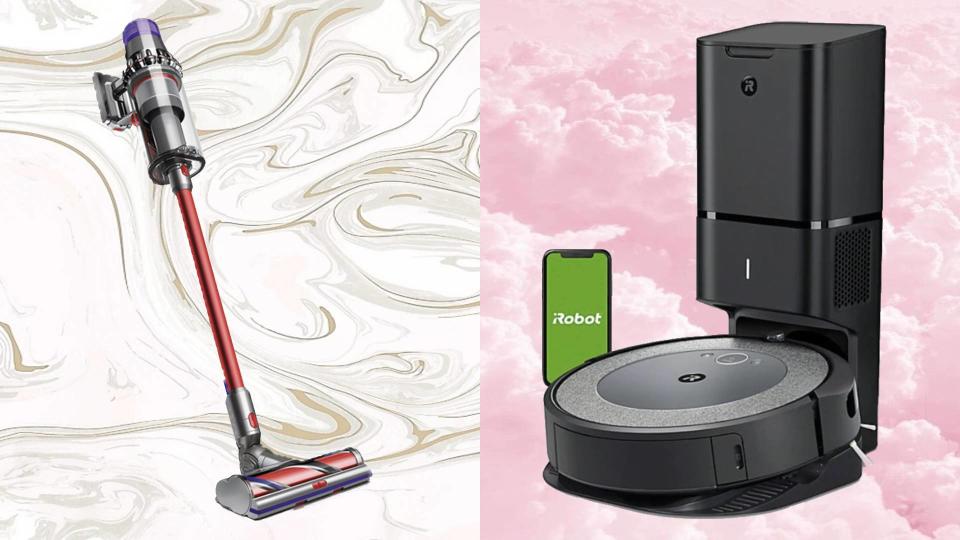 Prices are slashed on top-rated vacuums from Dyson, iRobot, Bissell, and Shark! (Photo: Dyson/iRobot)