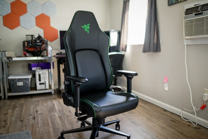 The Razer Iskur V2 gaming chair in an office.