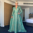 2019 Gold Logie winner Grant Denyer's wife Chezzi is dressed to the nines in a Mary Ioannidis dress. Photo: Instagram/chezzidenyer