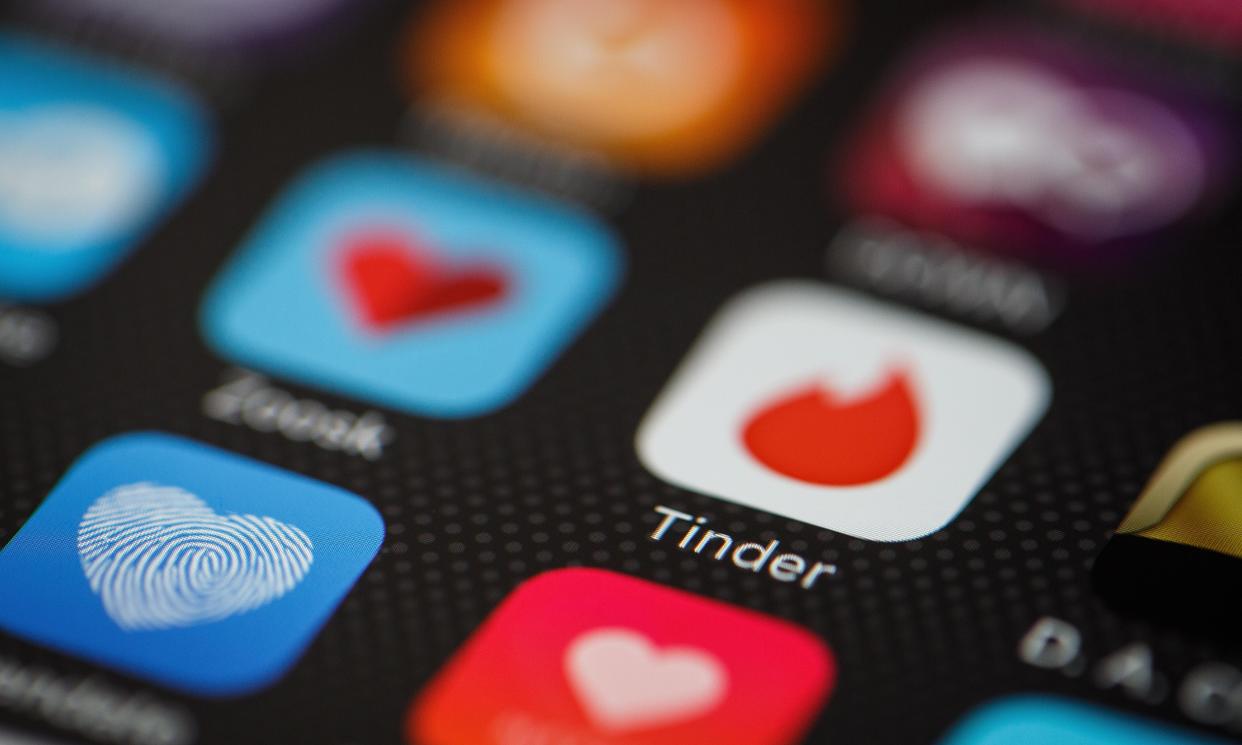 Tinder saw its revenues rise nearly fivefold year-over-year during first-quarter 2018. Source: Leon Neal/Getty