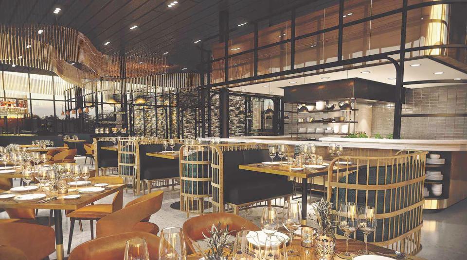 Artist’s rendering of the fine dining restaurant, Patterson, which will be adjacent to Hotel Hartness.