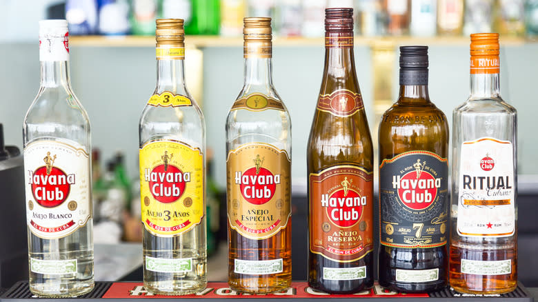 havana club rum bottles lineup