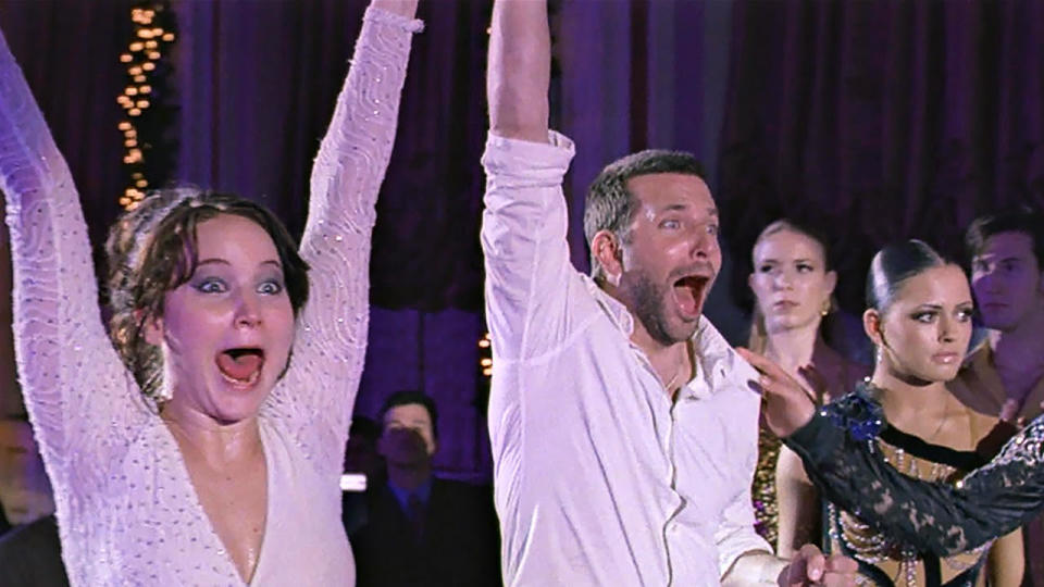 Jennifer Lawrence and Bradley Cooper in Silver Linings Playbook