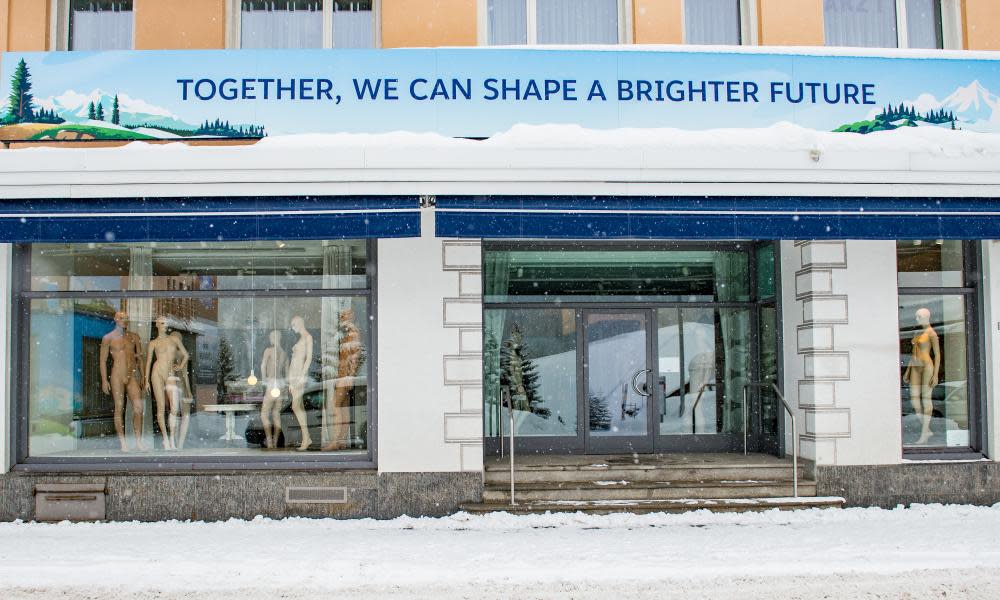 A shop in Davos, venue of the 2018 World Economic Forum.