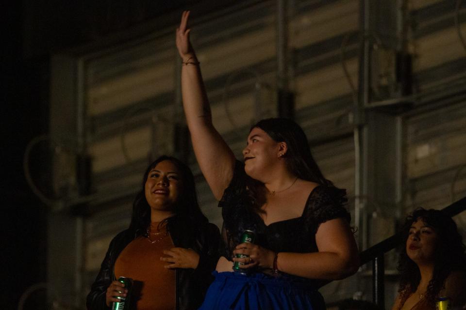 Concert attendants dance while Grupo Frontera performs at the El Paso County Coliseum on Oct. 27, 2023.