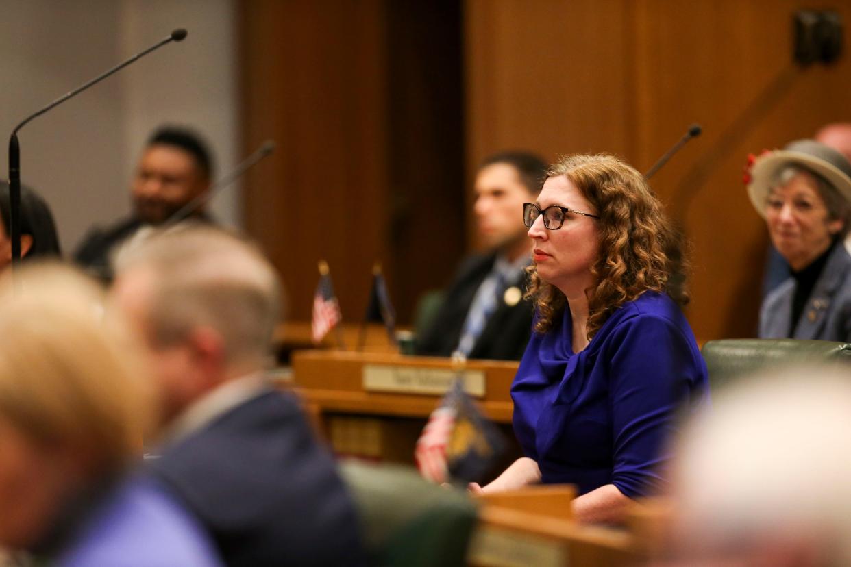 The Oregon House of Representatives elects Rep. Julie Fahey, D-Eugene, House Speaker before sine die Thursday night.