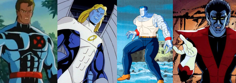 X-Men: The Animted Series guest stars Iceman, Angel, Colossus, and Nightcrawler.