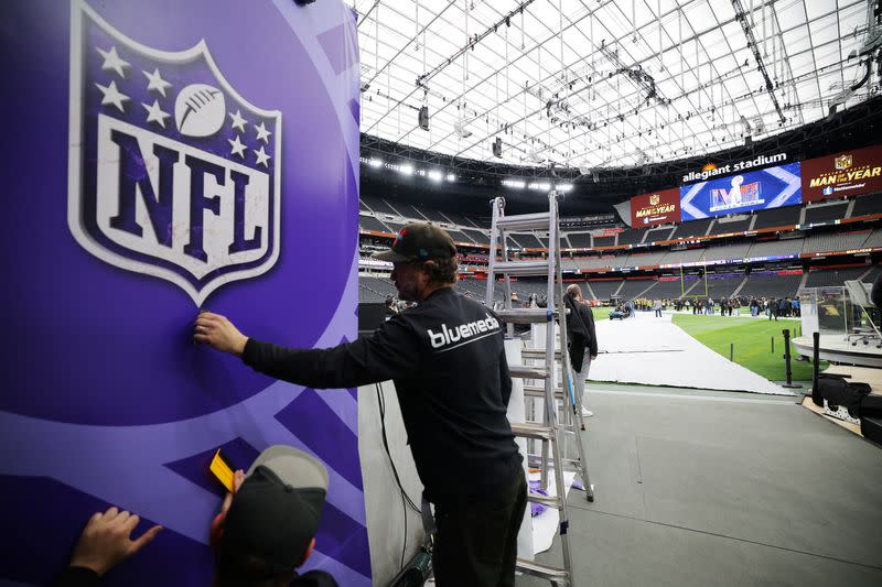 Preparations are underway ahead of Super Bowl LVIII in Las Vegas