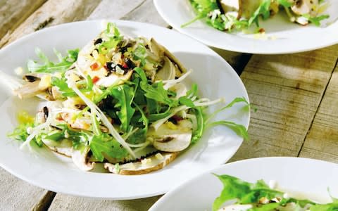 Raw mushroom salad - Credit: Simon Wheeler