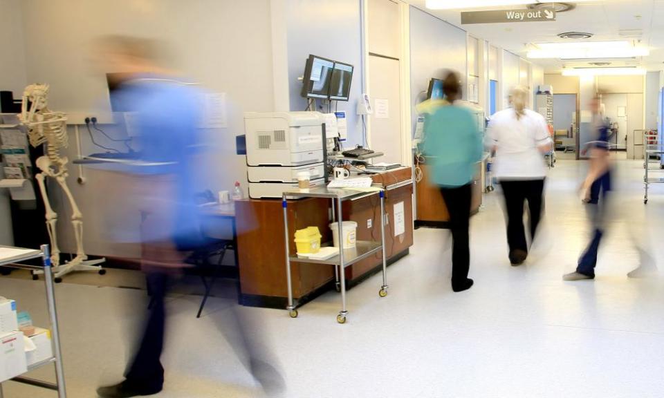 A hospital ward in England.