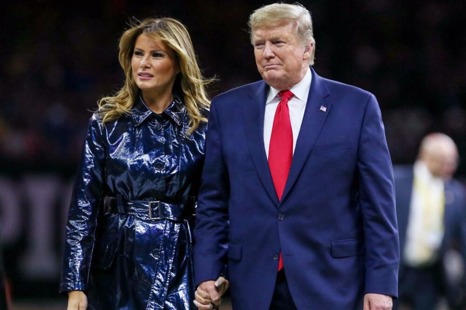 From left: First Lady Melania Trump and President Donald Trump in January | Jonathan Mailhes/CSM/Shutterstock