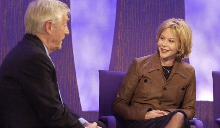 Michael Parkinson pressed all the wrong buttons in this awkward Meg Ryan interview - Credit: BBC