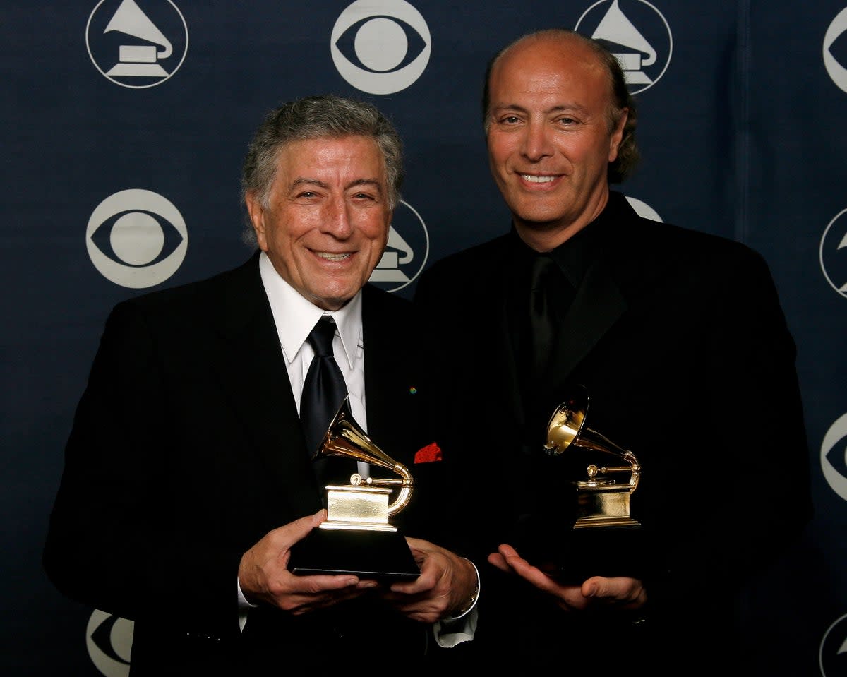 Tony Bennett’s son Danny Benett (R) has shared his father’s final words  (Getty Images)