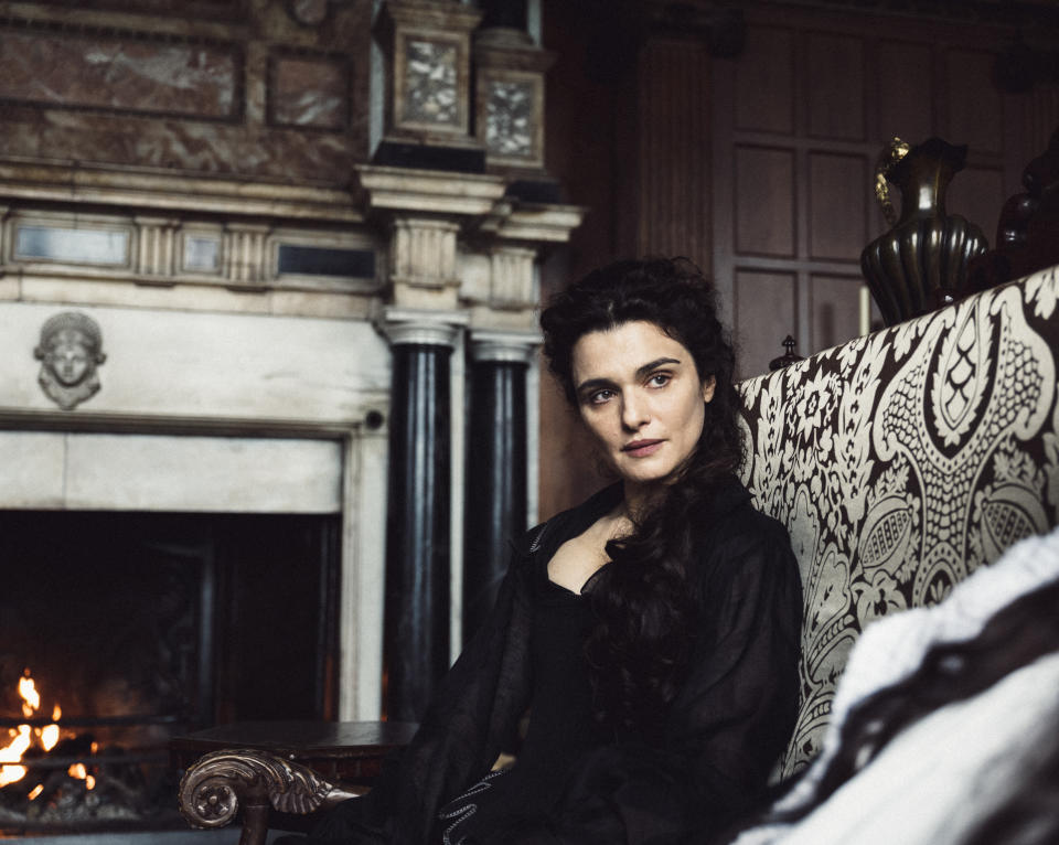 This image released by Fox Searchlight shows Rachel Weisz in a scene from "The Favourite." (Yorgos Lanthimos/Fox Searchlight via AP)