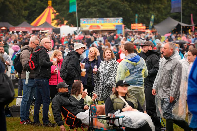 Festival-goers pictured at Splendour Festival at Wollaton Hall and Deer Park in 2023