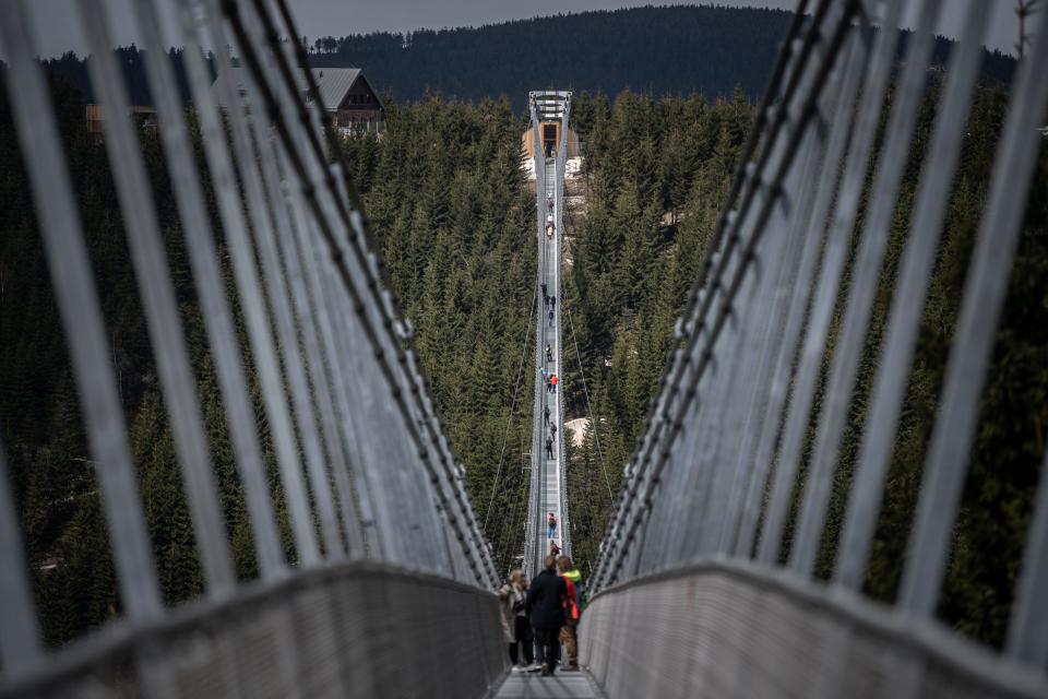 Sky Bridge 721 in the Czech Republic, the world's longest pedestrian suspension bridge