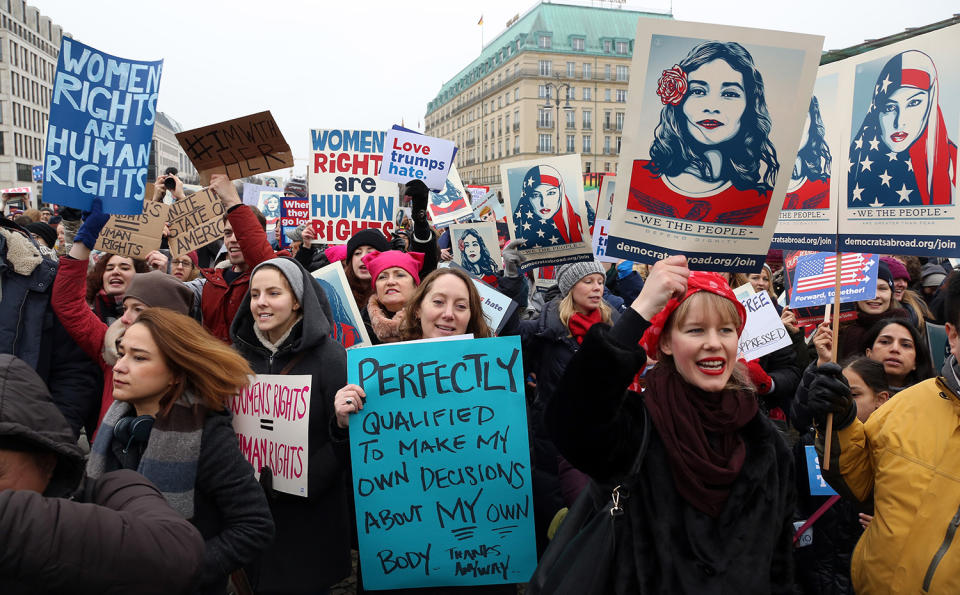 Women demonstrate in Berlin