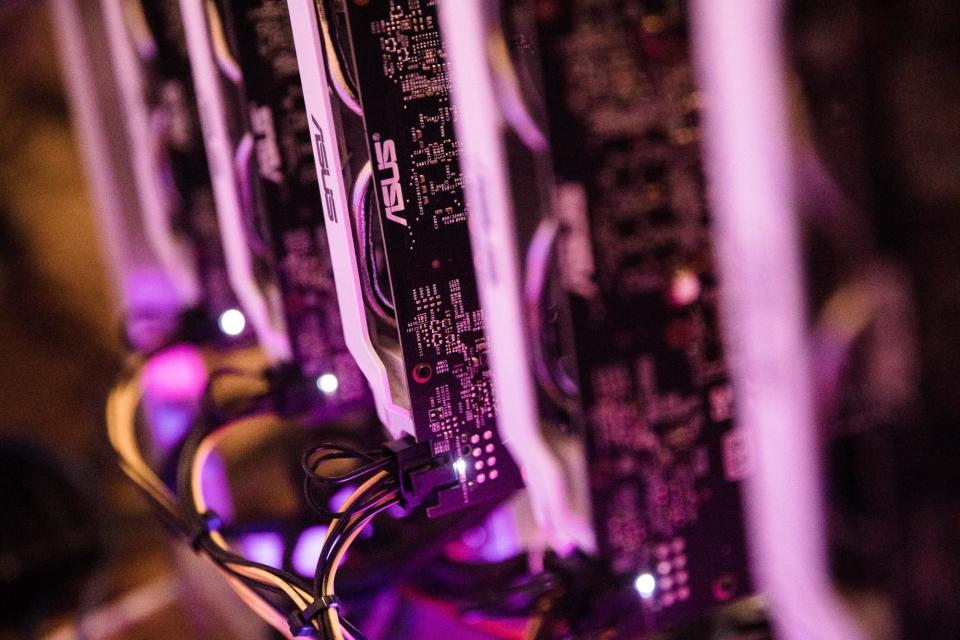 GPU processors used to mine Ethereum, the second-largest cryptocurrency (Bloomberg)