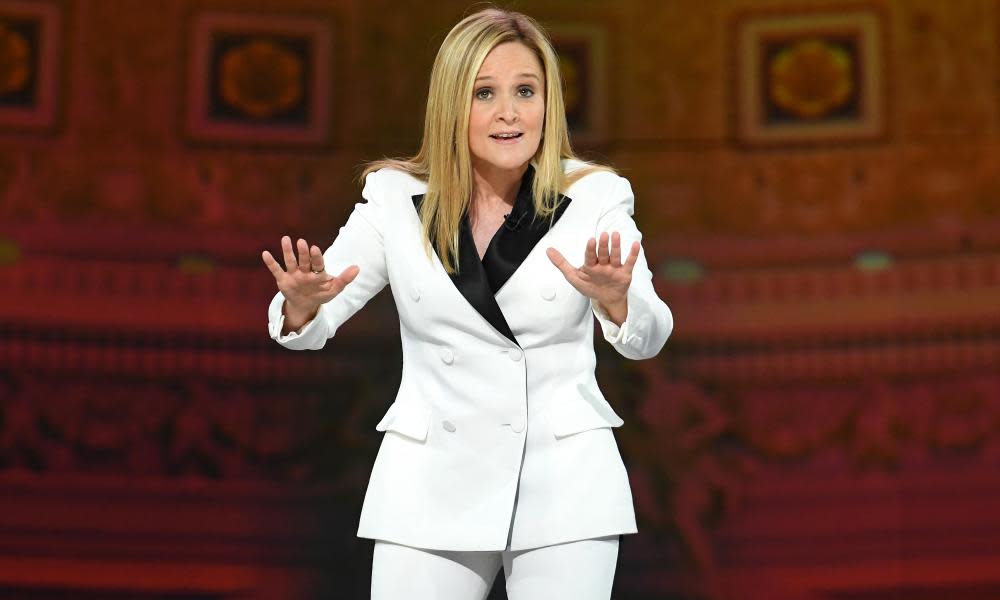 Samantha Bee speaks onstage during Not The White House Correspondents’ Dinner in Washington.