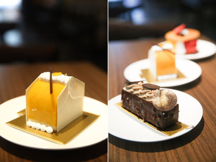 One of their bestsellers is this cheery Mango Cheesecake with refreshing flavours of mango and cream cheese ice cream (left). If you love chocolate and nuts, go for this Chocolate Hazelnut dusted with a little sparkle (right).
